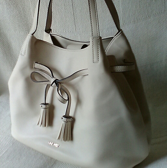 Nine West Handbags - Nine West White Samira Bowtie Hobo Shoulder Bag